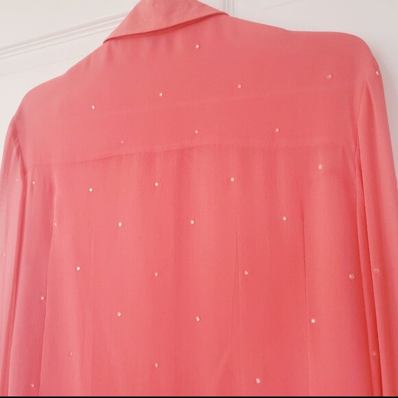 French silk blouse with Swarovski crystals, S - Picture 5 of 8